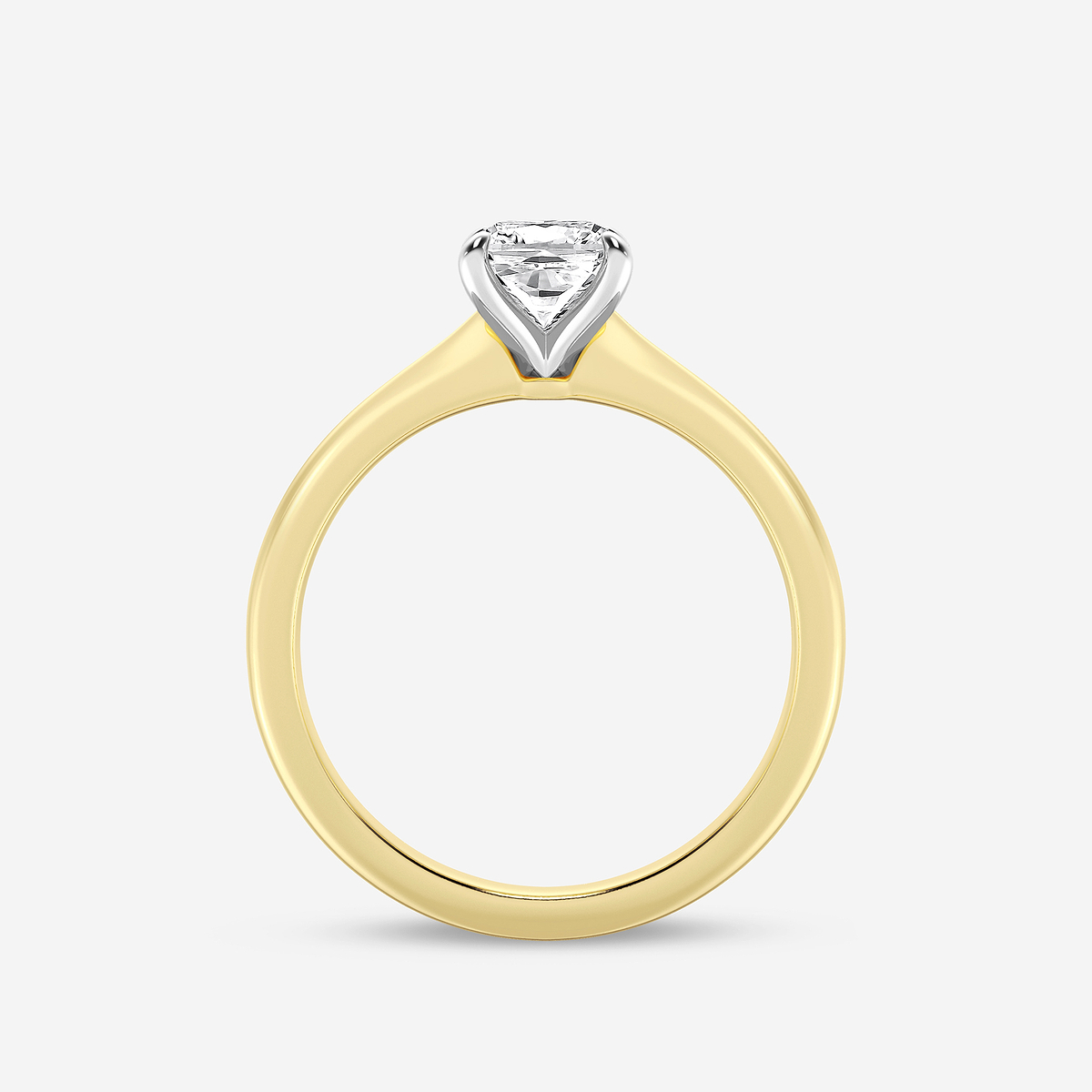 Additional Image 1 for  1 ctw Cushion Lab Grown Diamond Petite Solitaire Engagement Ring