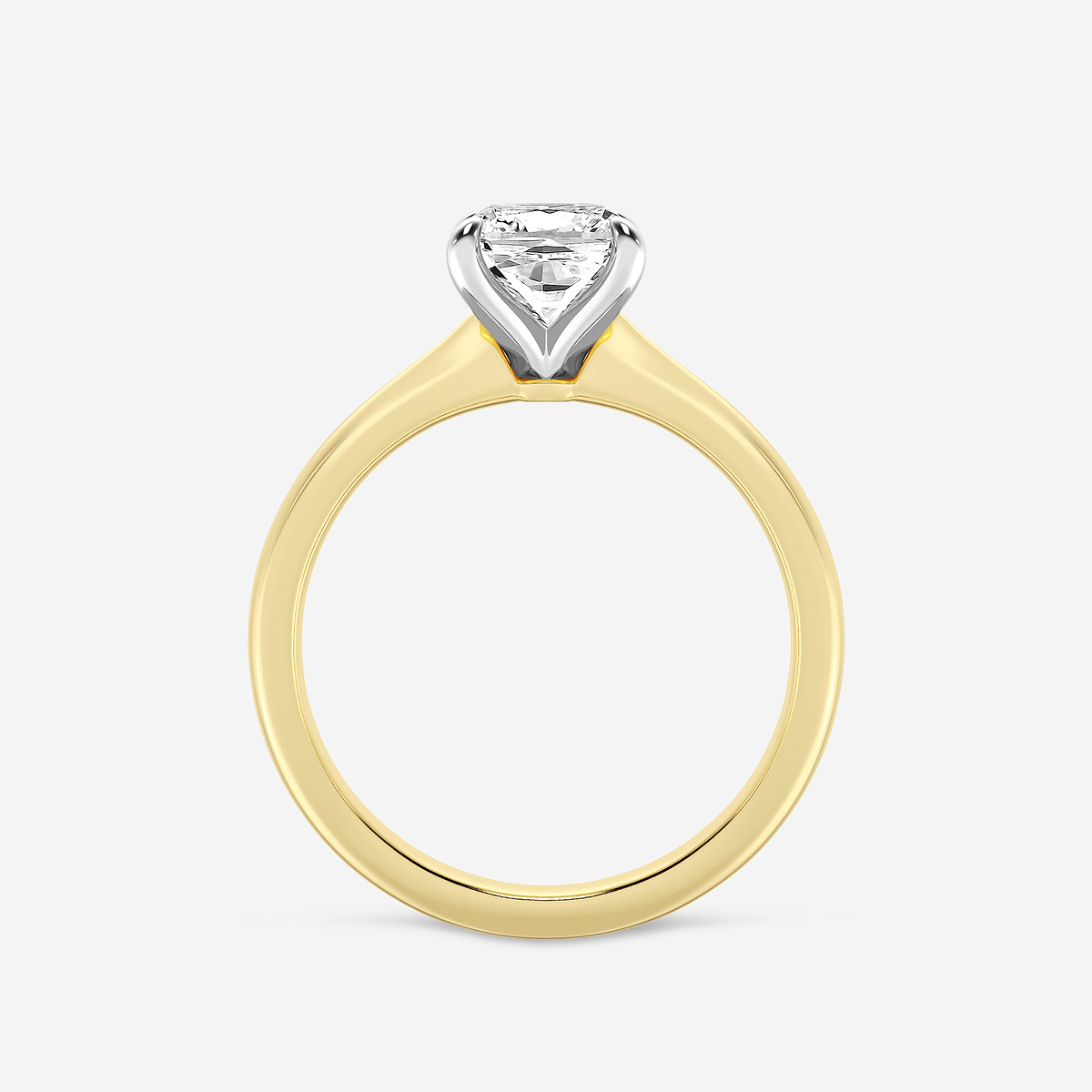 Additional Image 1 for  1 1/2 ctw Cushion Lab Grown Diamond Petite Solitaire Engagement Ring