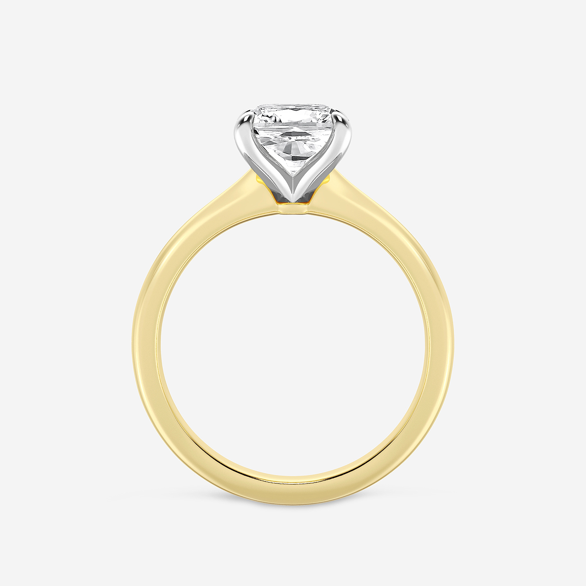 Additional Image 1 for  2 ctw Cushion Lab Grown Diamond Petite Solitaire Engagement Ring