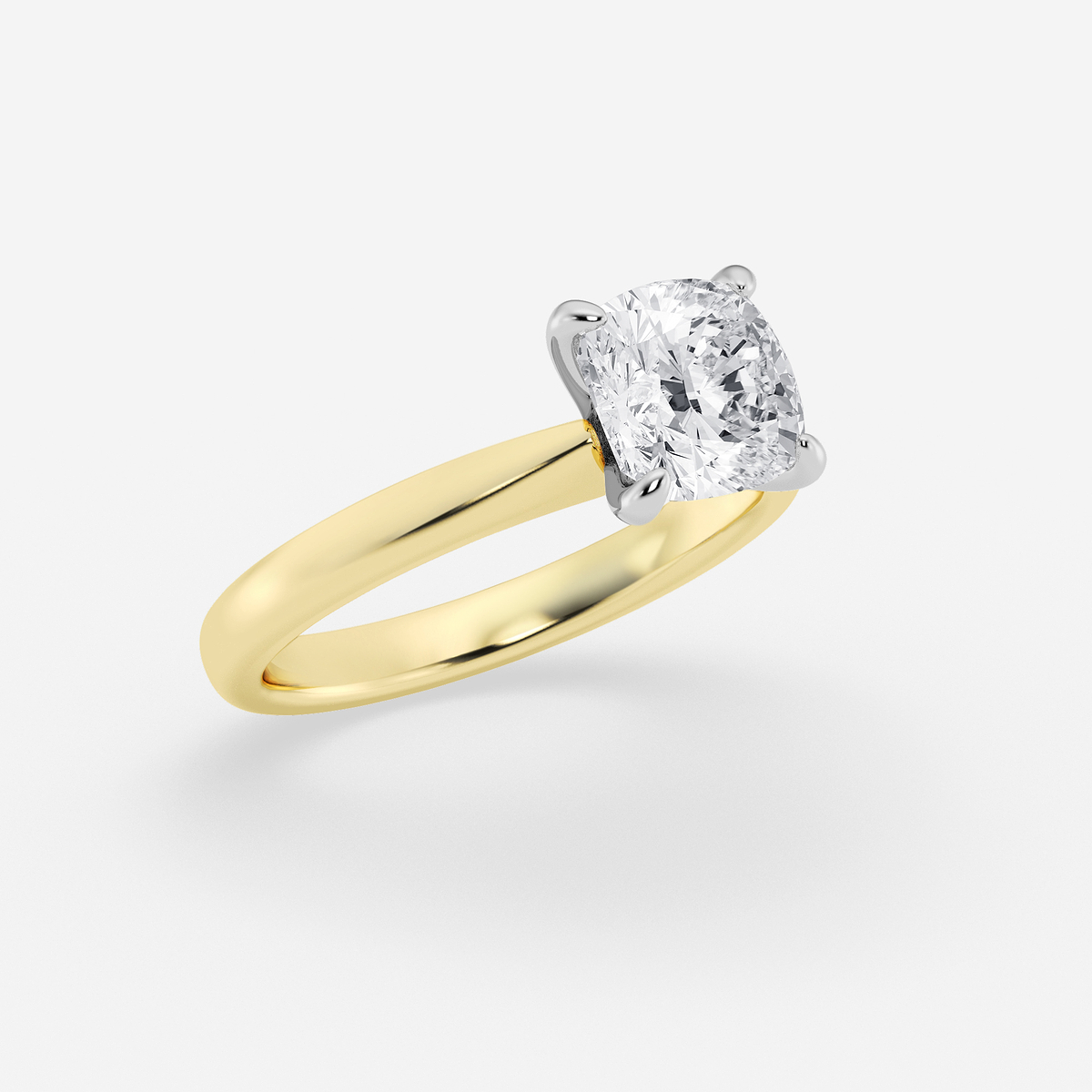 Additional Image 1 for  2 1/2 ctw Cushion Lab Grown Diamond Petite Solitaire Engagement Ring