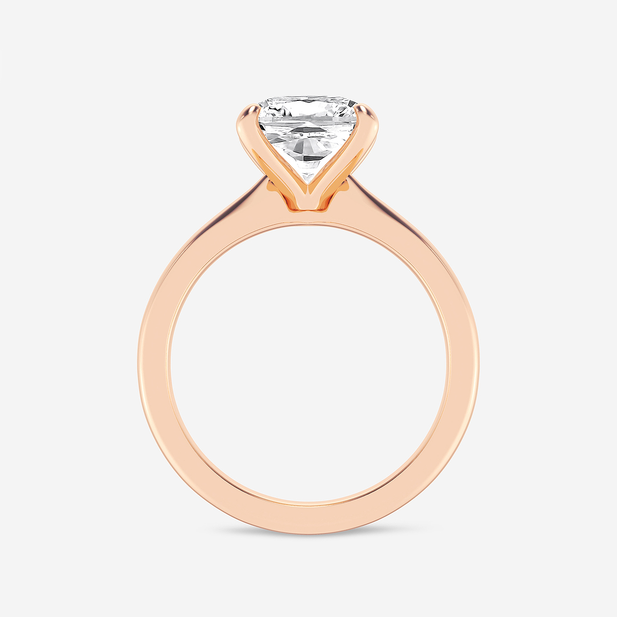 Additional Image 1 for  3 ctw Cushion Lab Grown Diamond Petite Solitaire Engagement Ring