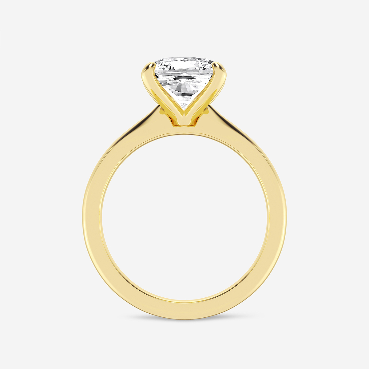 Additional Image 1 for  3 ctw Cushion Lab Grown Diamond Petite Solitaire Engagement Ring
