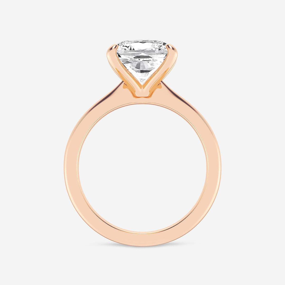 Additional Image 1 for  4 ctw Cushion Lab Grown Diamond Petite Solitaire Engagement Ring