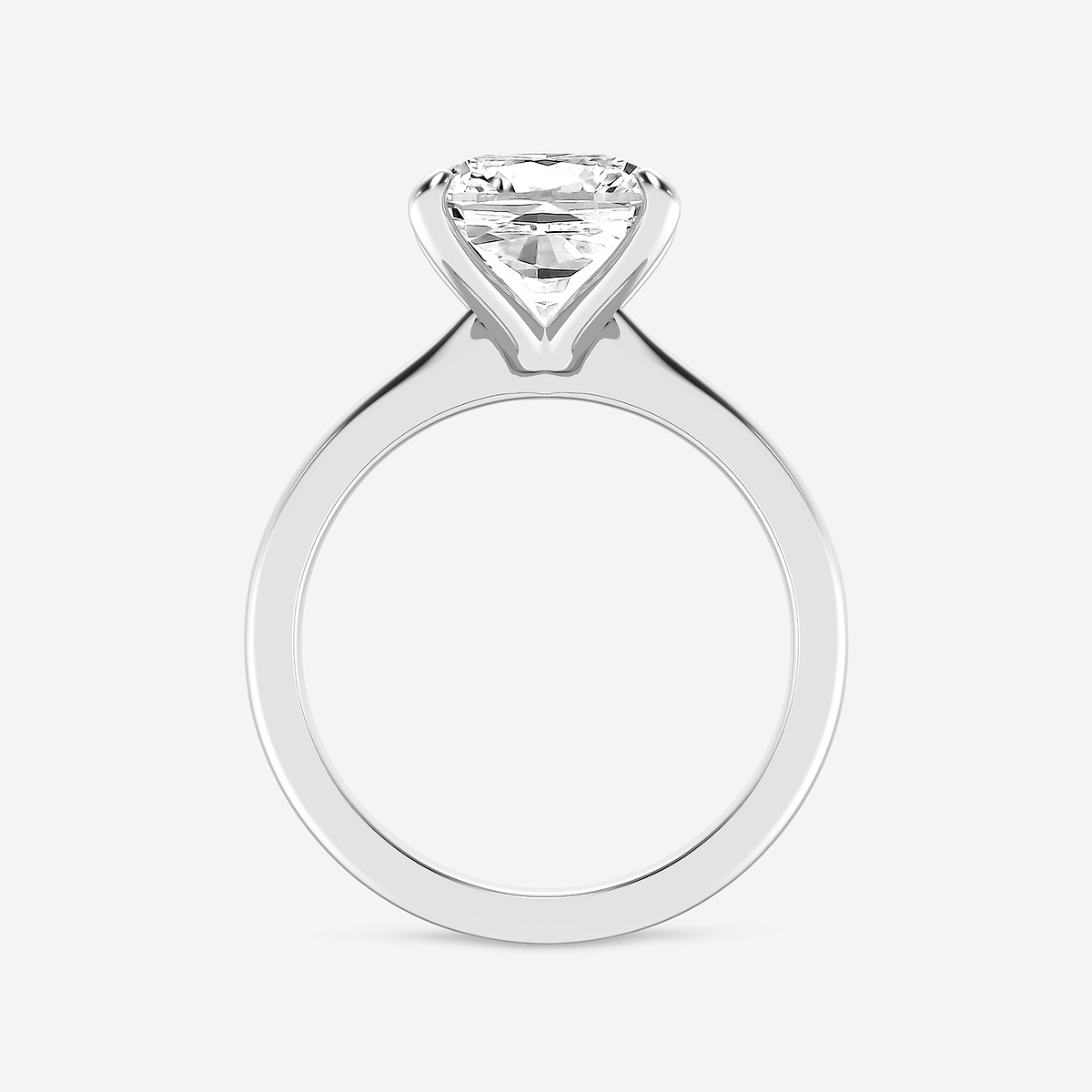 Additional Image 1 for  4 ctw Cushion Lab Grown Diamond Petite Solitaire Engagement Ring