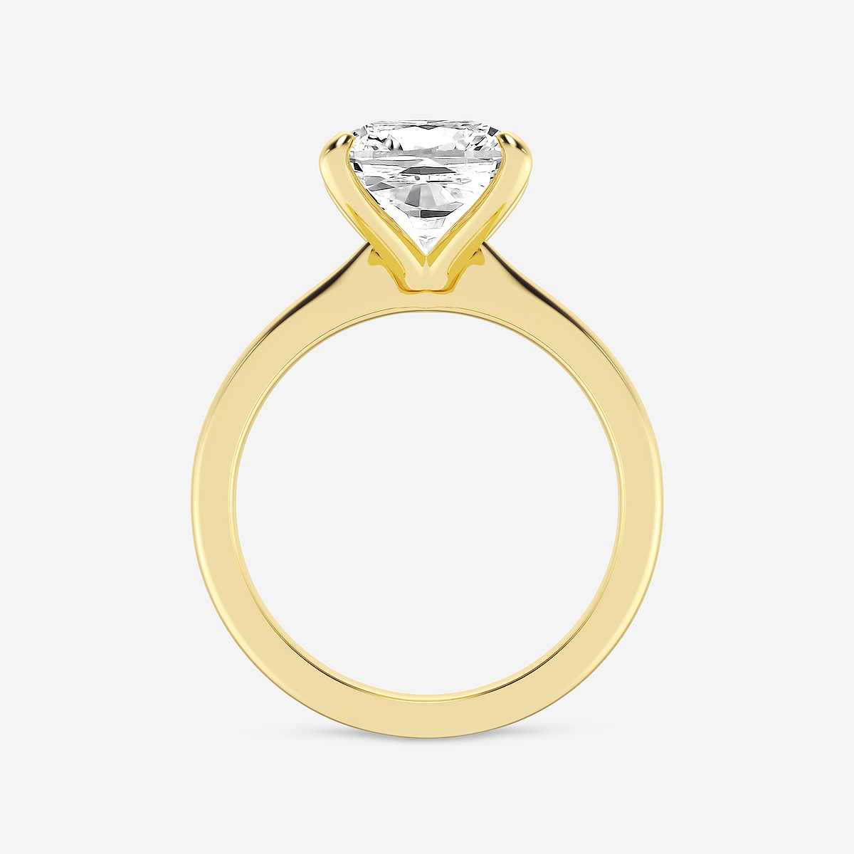 Additional Image 1 for  4 ctw Cushion Lab Grown Diamond Petite Solitaire Engagement Ring