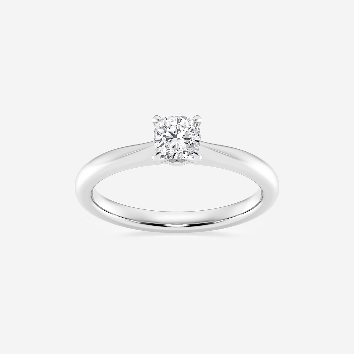 1/2 ctw Cushion Lab Grown Diamond Petite Solitaire Engagement Ring