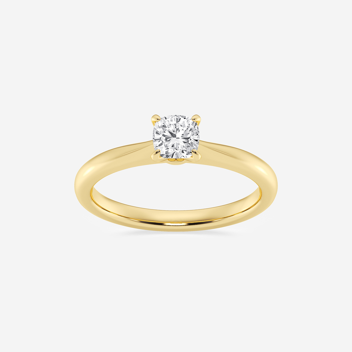 1/2 ctw Cushion Lab Grown Diamond Petite Solitaire Engagement Ring
