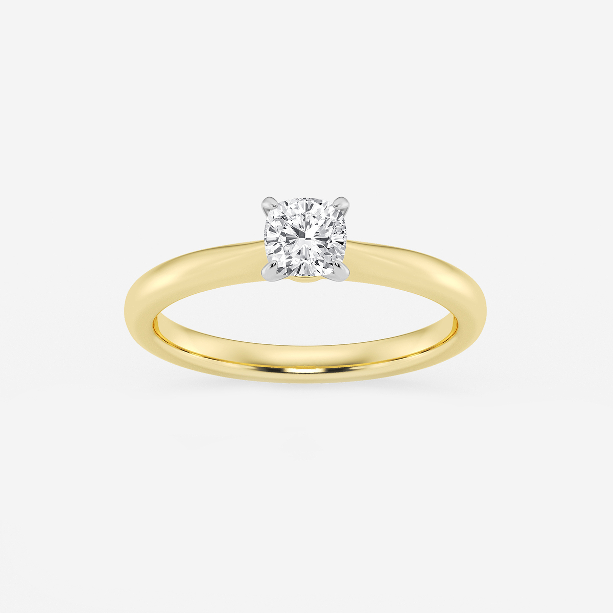 1/2 ctw Cushion Lab Grown Diamond Petite Solitaire Engagement Ring
