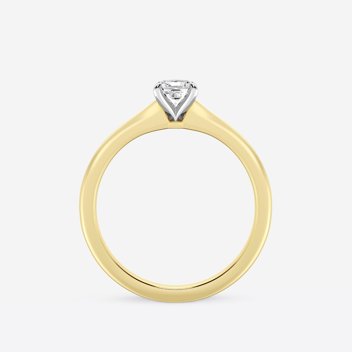Additional Image 1 for  1/2 ctw Cushion Lab Grown Diamond Petite Solitaire Engagement Ring