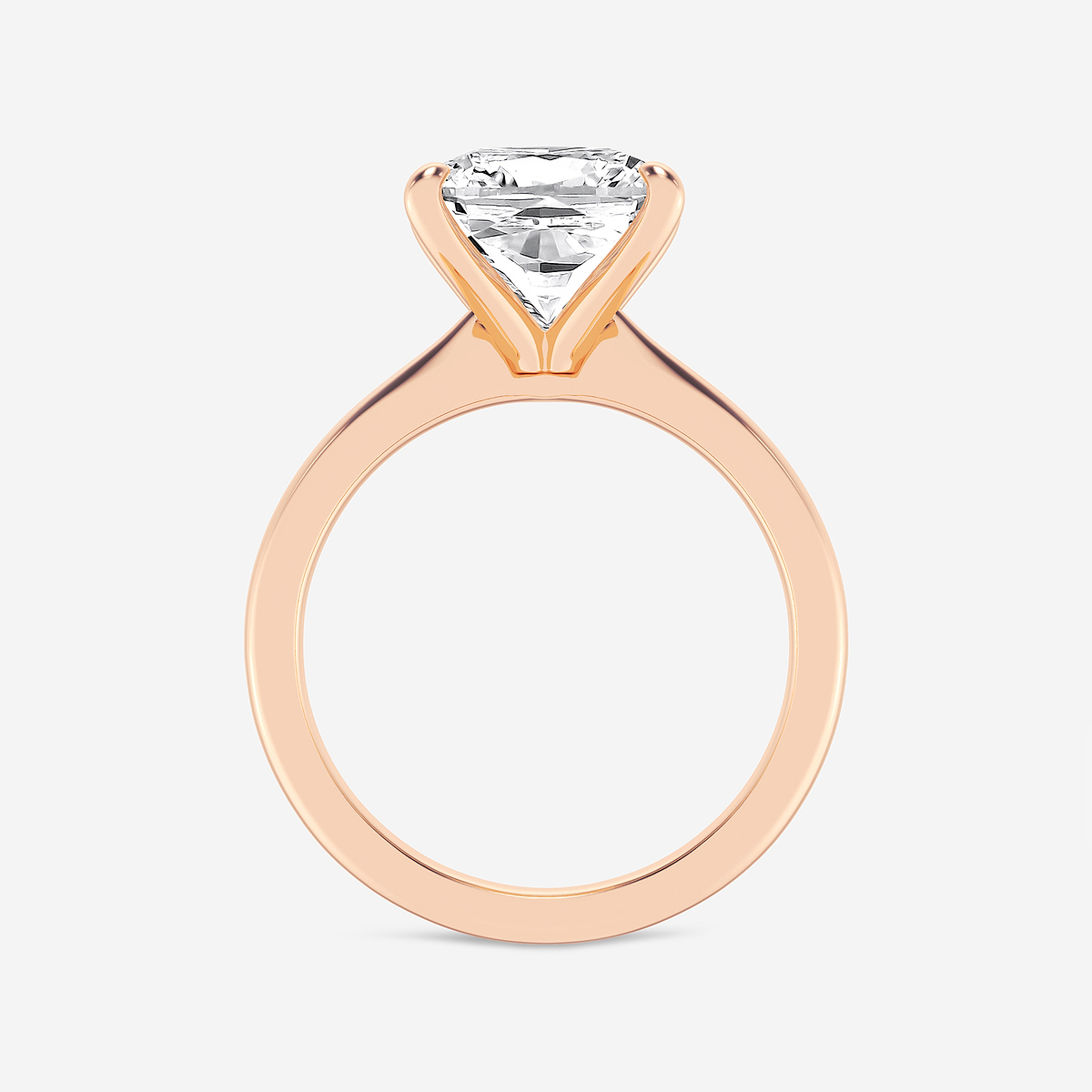 Additional Image 1 for  5 ctw Cushion Lab Grown Diamond Petite Solitaire Engagement Ring