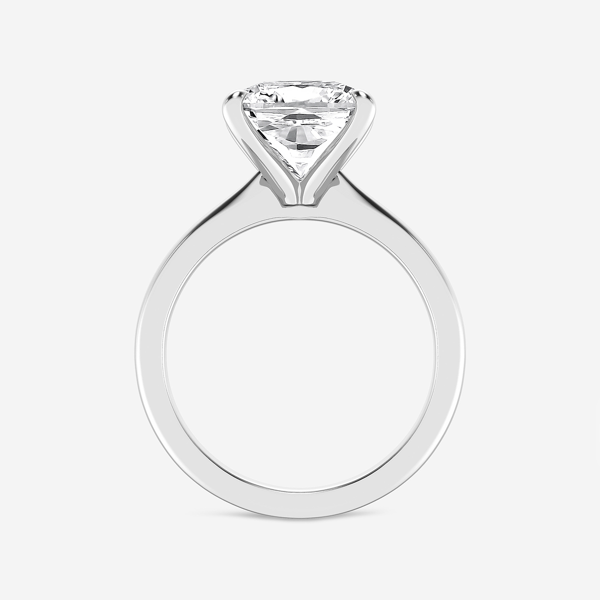 Additional Image 1 for  5 ctw Cushion Lab Grown Diamond Petite Solitaire Engagement Ring