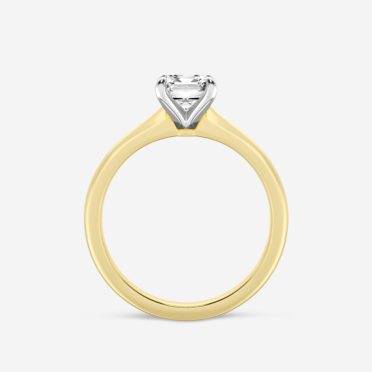 Additional Image 1 for  1 1/2 ctw Emerald Lab Grown Diamond Petite Solitaire Engagement Ring