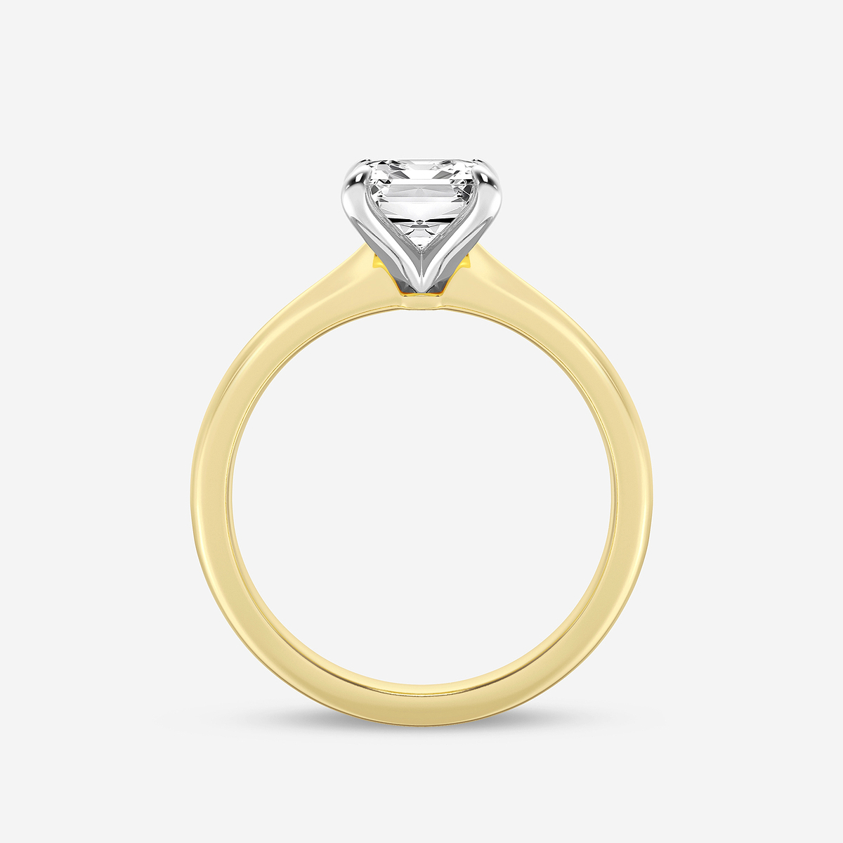 Additional Image 1 for  2 ctw Emerald Lab Grown Diamond Petite Solitaire Engagement Ring