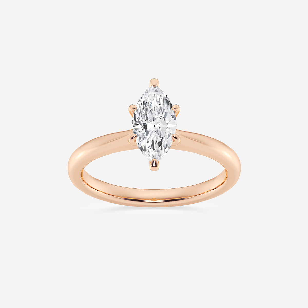 1 ctw Marquise Lab Grown Diamond Petite Solitaire Engagement Ring