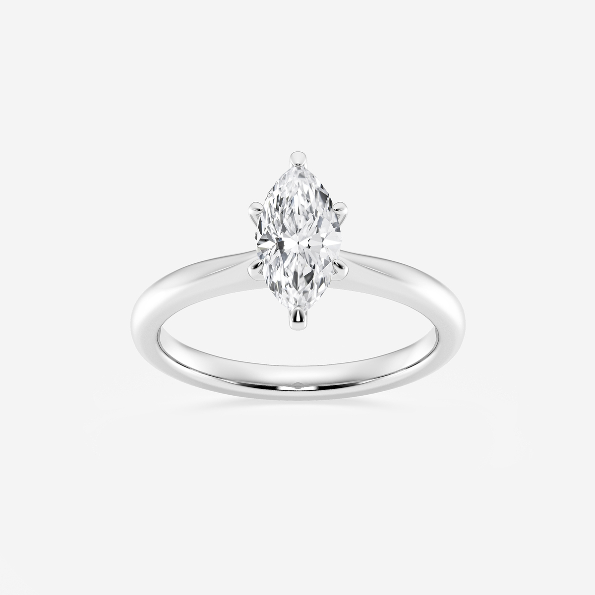 1 ctw Marquise Lab Grown Diamond Petite Solitaire Engagement Ring