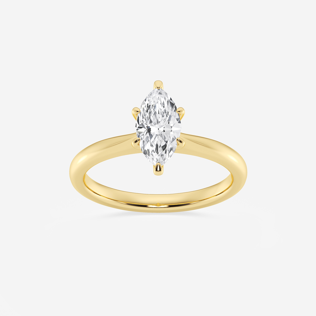1 ctw Marquise Lab Grown Diamond Petite Solitaire Engagement Ring