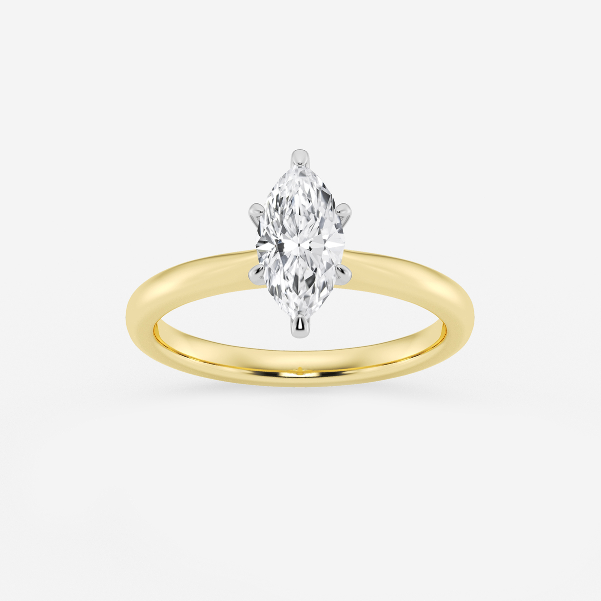 1 ctw Marquise Lab Grown Diamond Petite Solitaire Engagement Ring