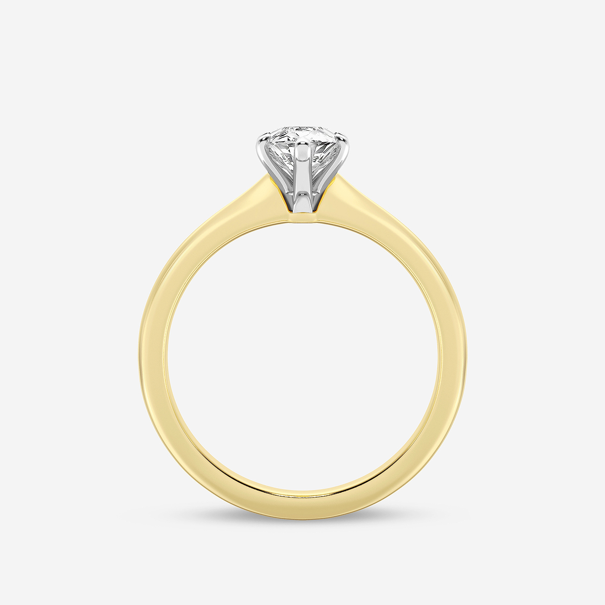Additional Image 1 for  1 ctw Marquise Lab Grown Diamond Petite Solitaire Engagement Ring