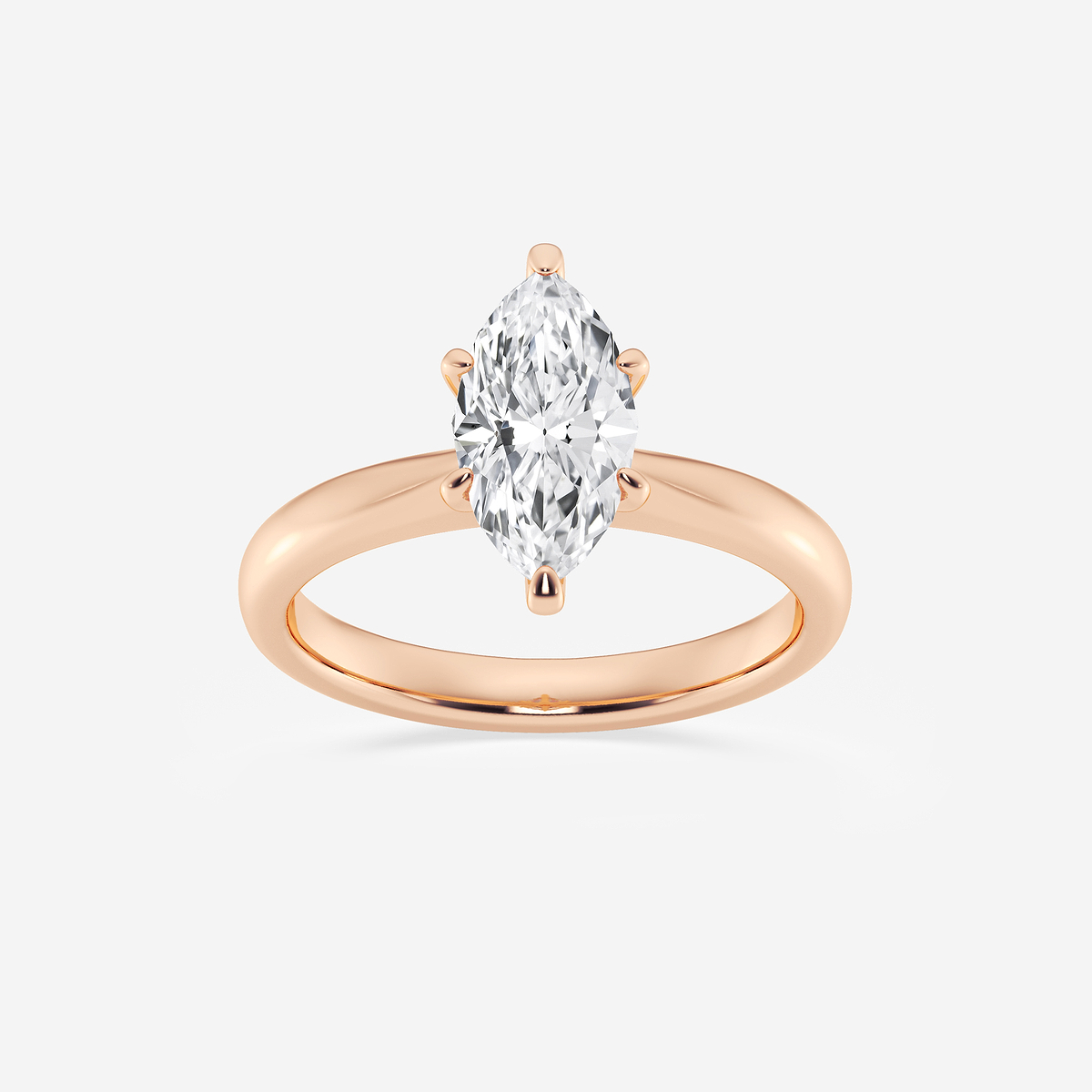 1 1/2 ctw Marquise Lab Grown Diamond Petite Solitaire Engagement Ring
