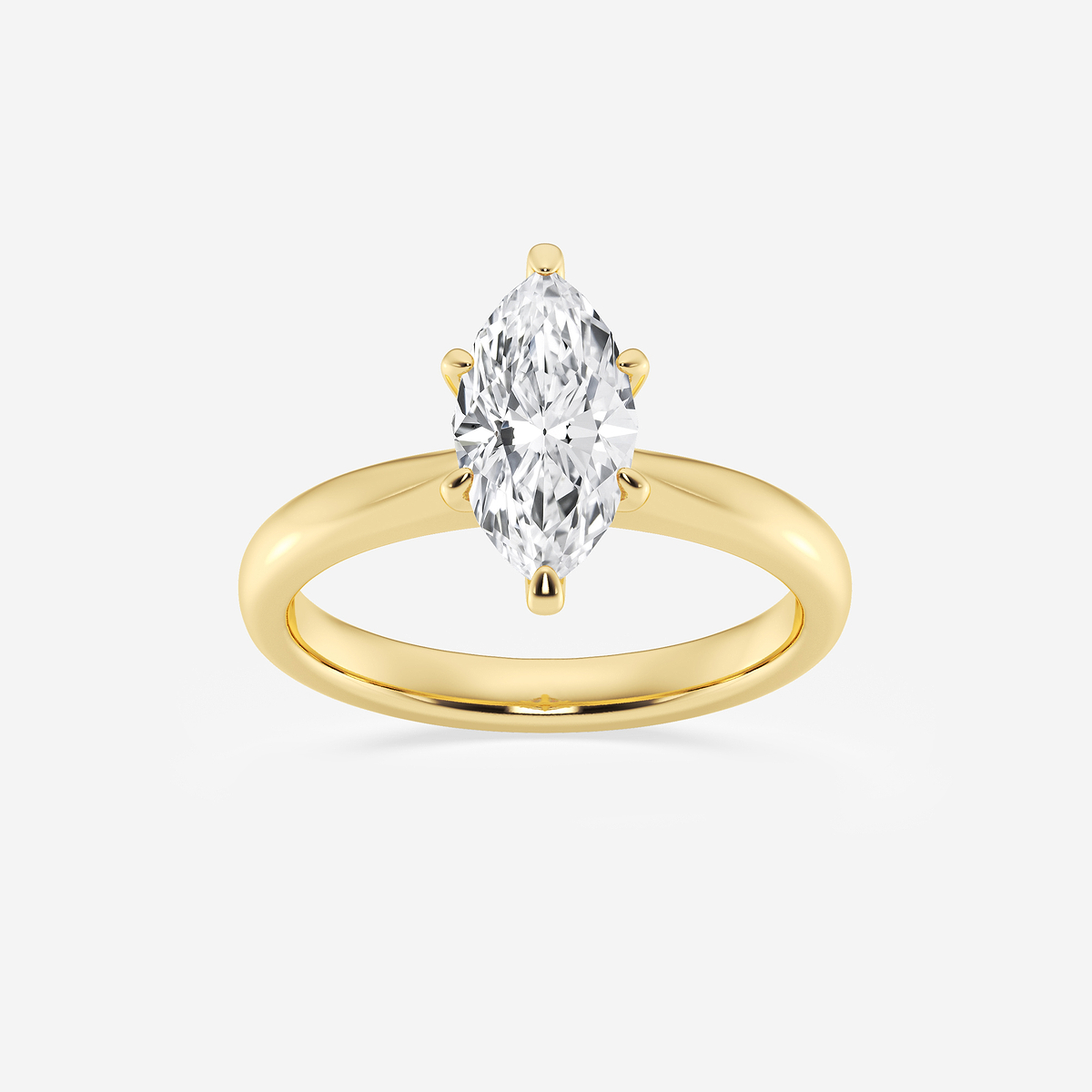 1 1/2 ctw Marquise Lab Grown Diamond Petite Solitaire Engagement Ring