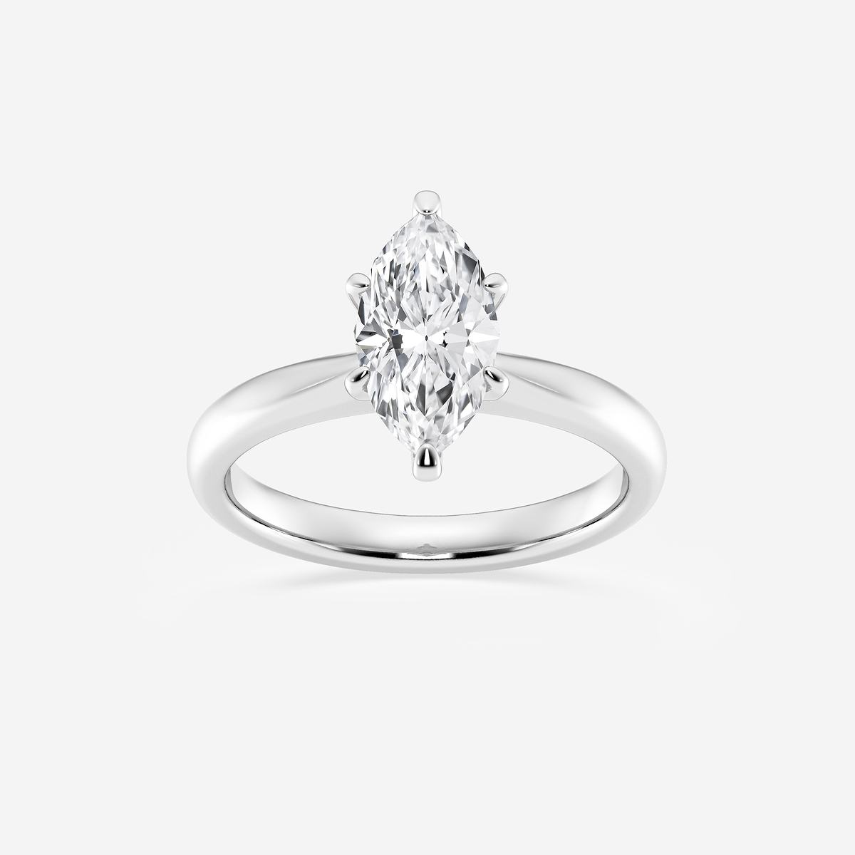 1 1/2 ctw Marquise Lab Grown Diamond Petite Solitaire Engagement Ring