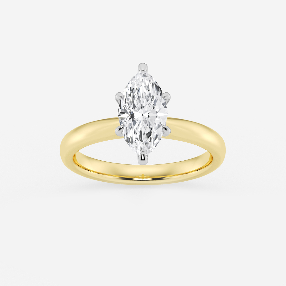 1 1/2 ctw Marquise Lab Grown Diamond Petite Solitaire Engagement Ring