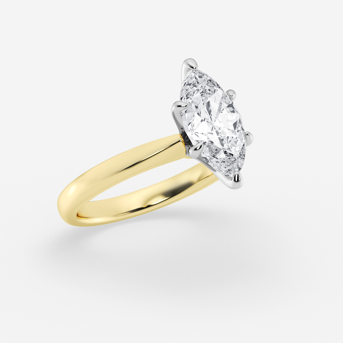 Additional Image 1 for  2 ctw Marquise Lab Grown Diamond Petite Solitaire Engagement Ring