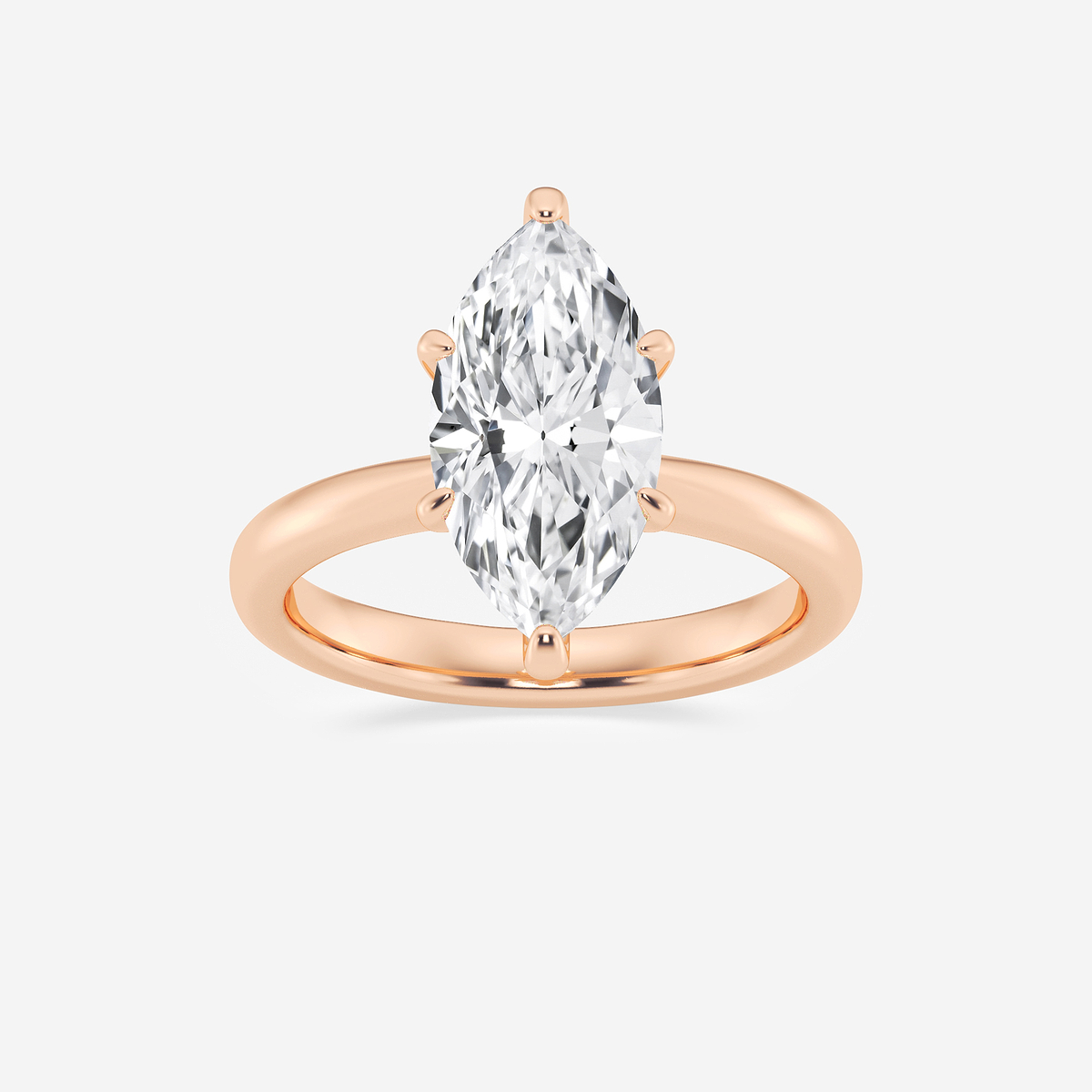 3 ctw Marquise Lab Grown Diamond Petite Solitaire Engagement Ring