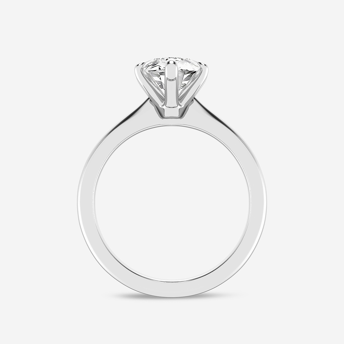 3 ctw Marquise Lab Grown Diamond Petite Solitaire Engagement Ring 14K White Gold, D, VVS