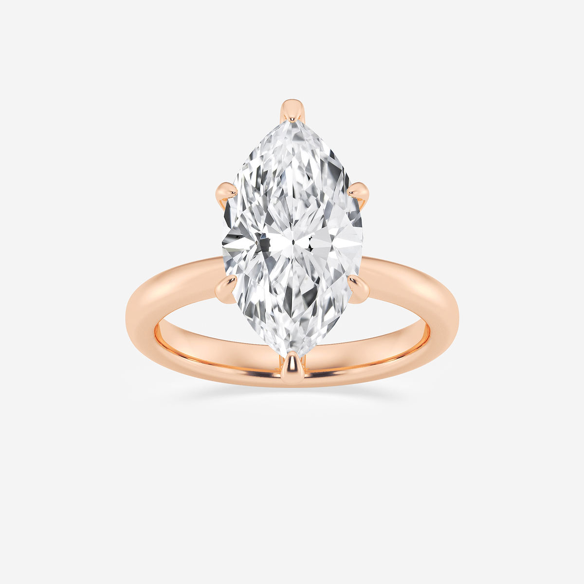4 ctw Marquise Lab Grown Diamond Petite Solitaire Engagement Ring