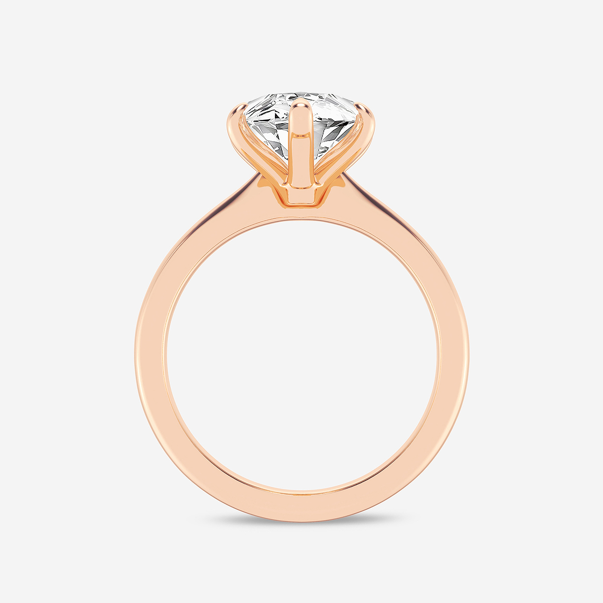 Additional Image 1 for  4 ctw Marquise Lab Grown Diamond Petite Solitaire Engagement Ring