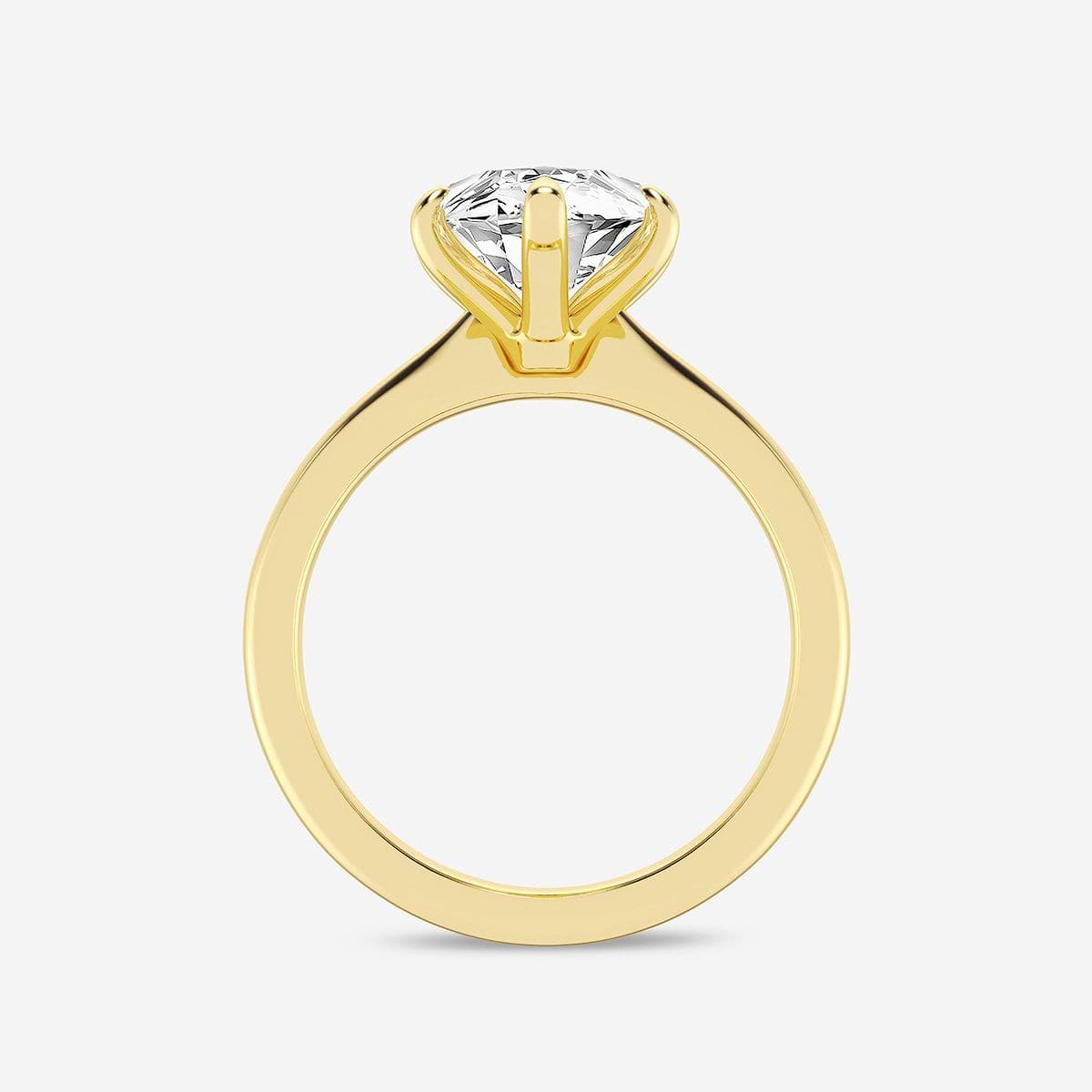 4 ctw Marquise Lab Grown Diamond Petite Solitaire Engagement Ring 14K Yellow Gold, FG, VS2+