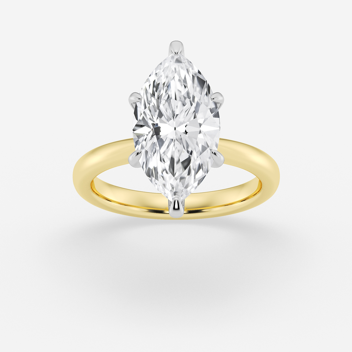 4 ctw Marquise Lab Grown Diamond Petite Solitaire Engagement Ring