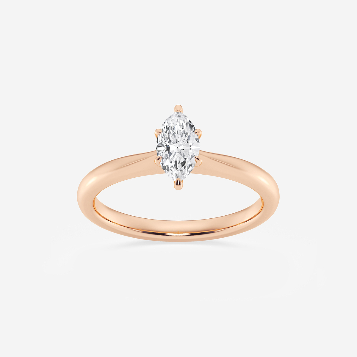 1/2 ctw Marquise Lab Grown Diamond Petite Solitaire Engagement Ring