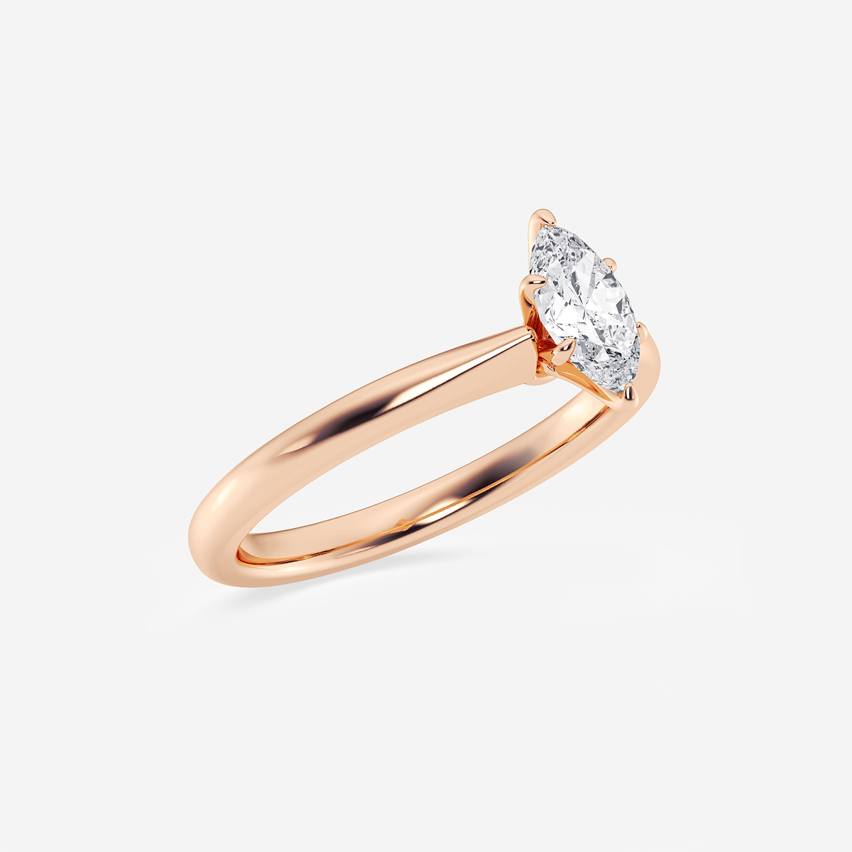 Additional Image 1 for  1/2 ctw Marquise Lab Grown Diamond Petite Solitaire Engagement Ring
