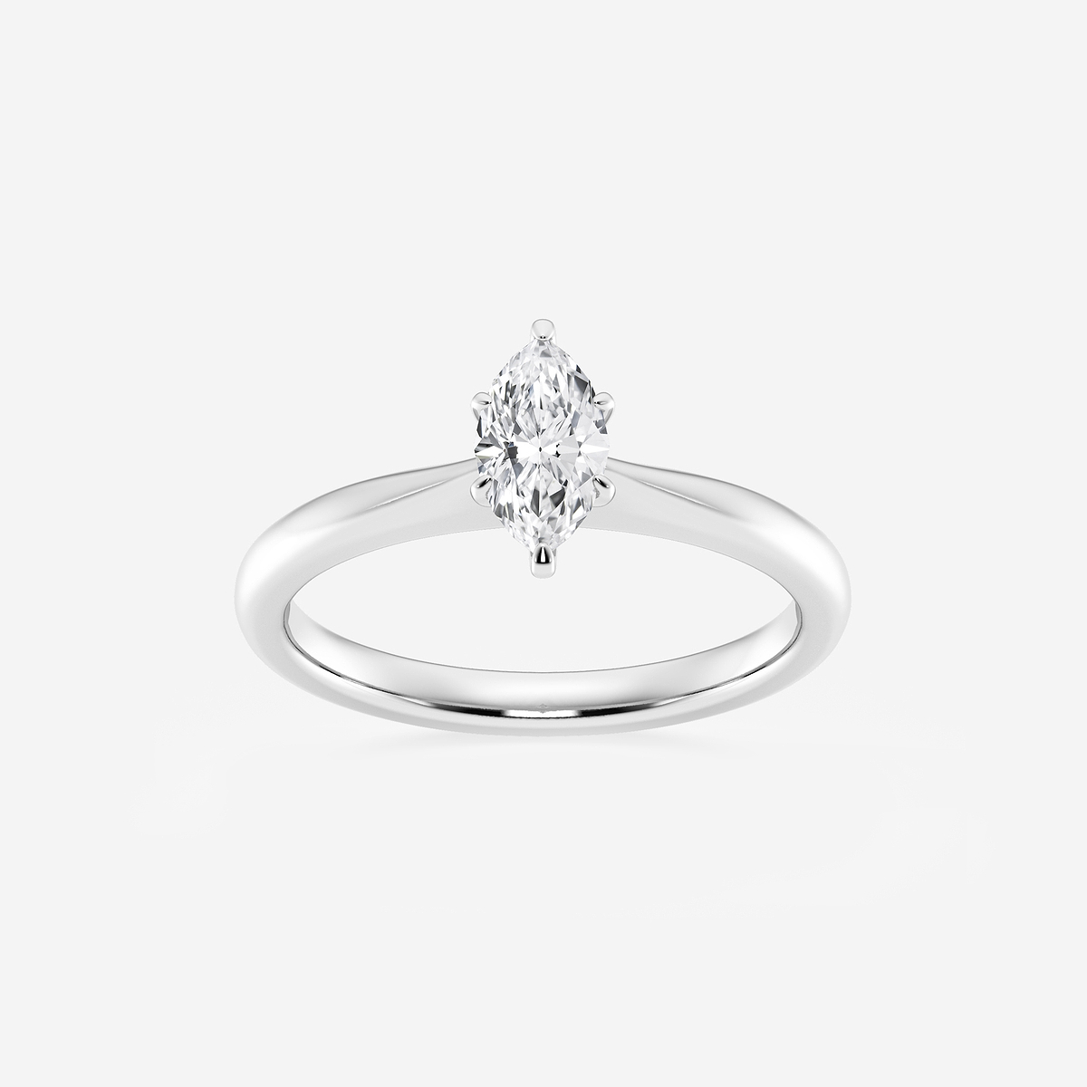1/2 ctw Marquise Lab Grown Diamond Petite Solitaire Engagement Ring