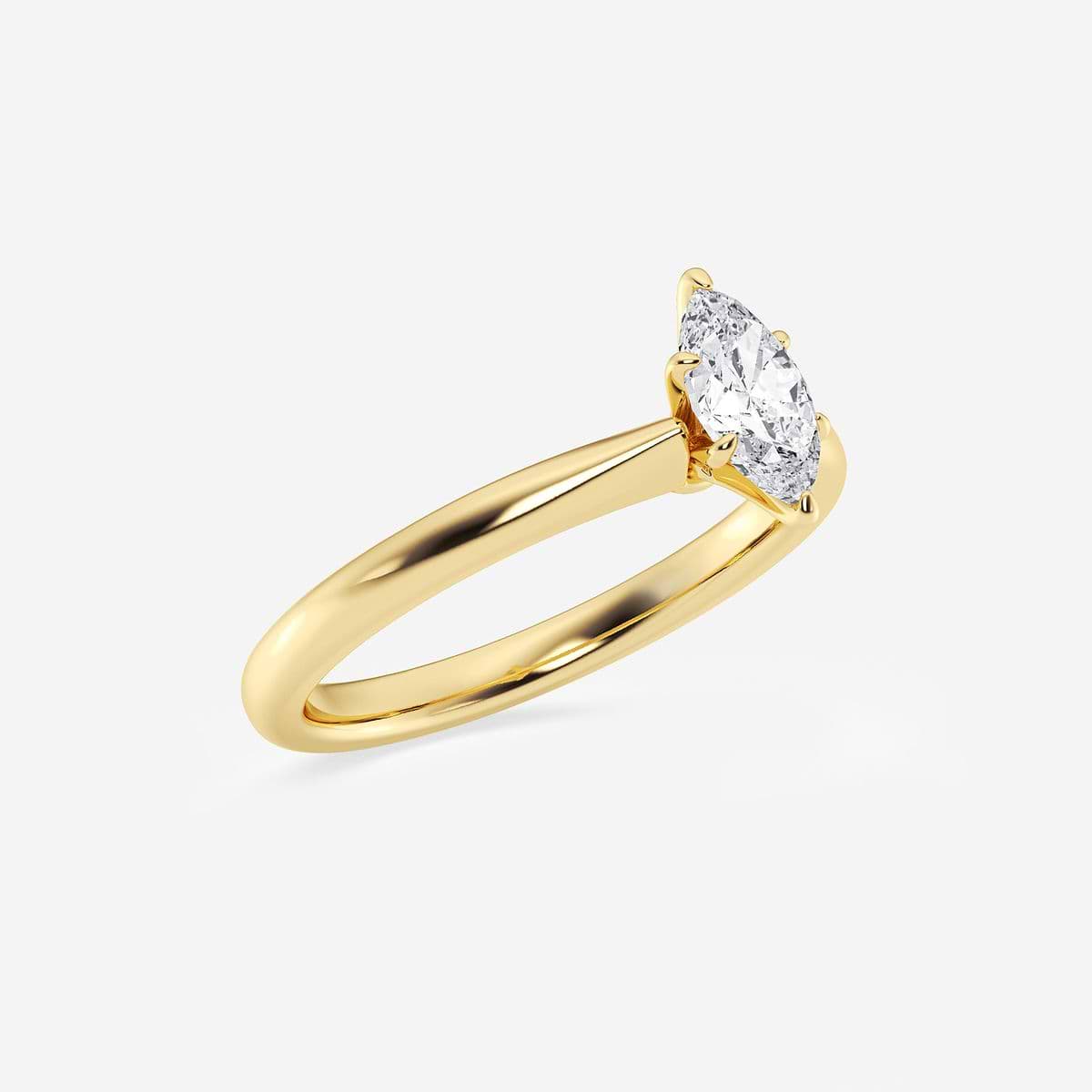 1/2 ctw Marquise Lab Grown Diamond Petite Solitaire Engagement Ring 14K Yellow Gold, F, VS2