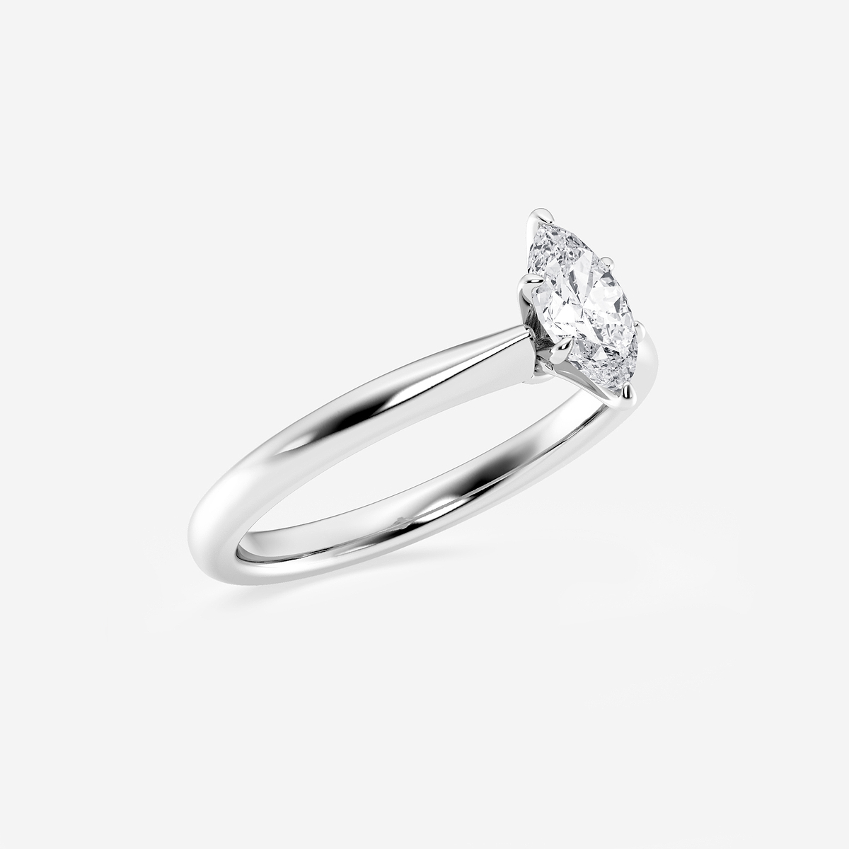 Additional Image 1 for  1/2 ctw Marquise Lab Grown Diamond Petite Solitaire Engagement Ring