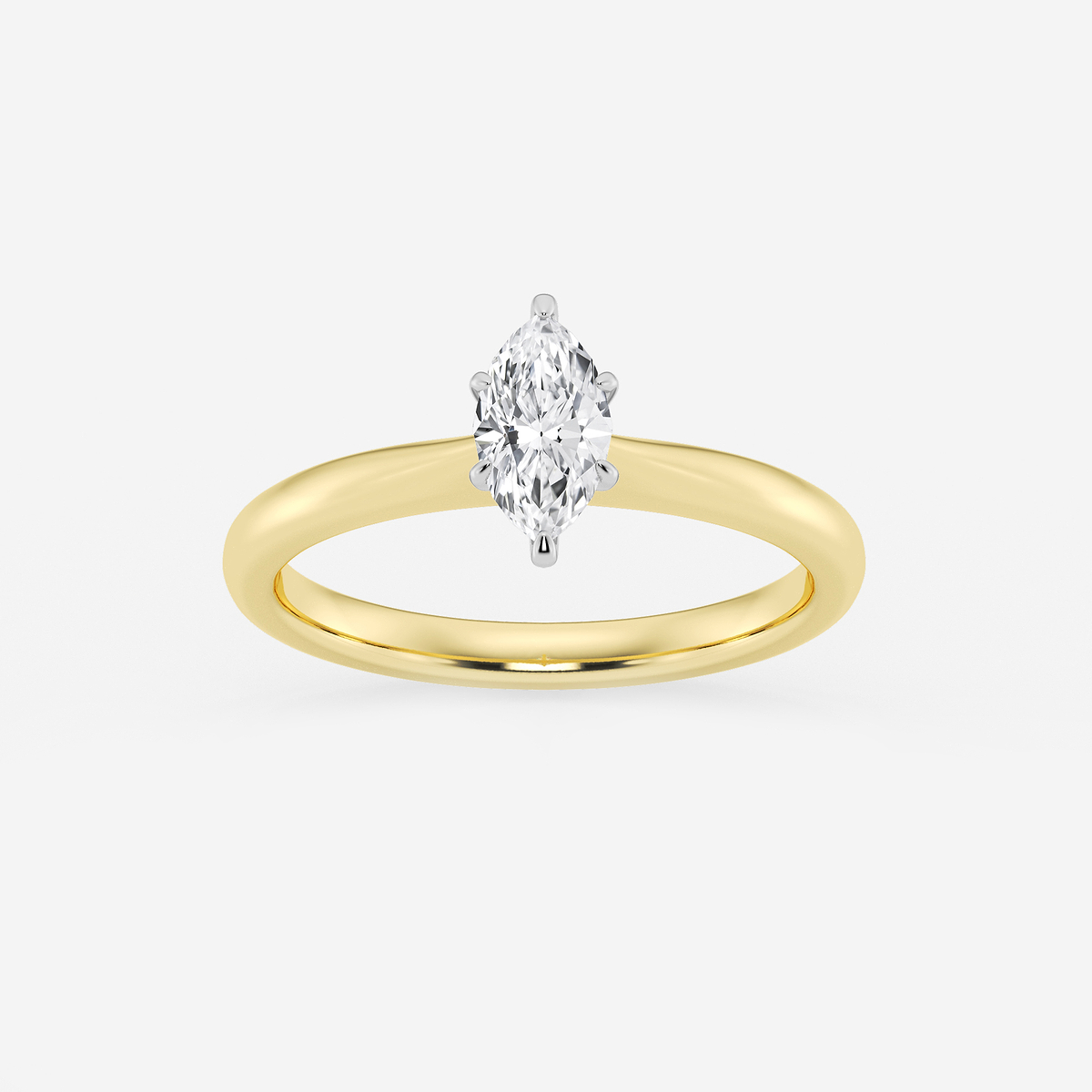 1/2 ctw Marquise Lab Grown Diamond Petite Solitaire Engagement Ring