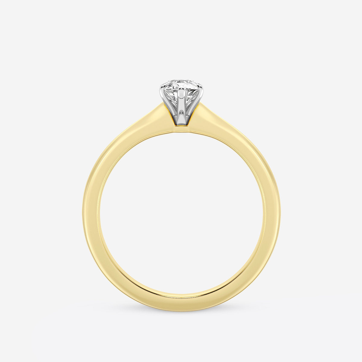 Additional Image 1 for  1/2 ctw Marquise Lab Grown Diamond Petite Solitaire Engagement Ring
