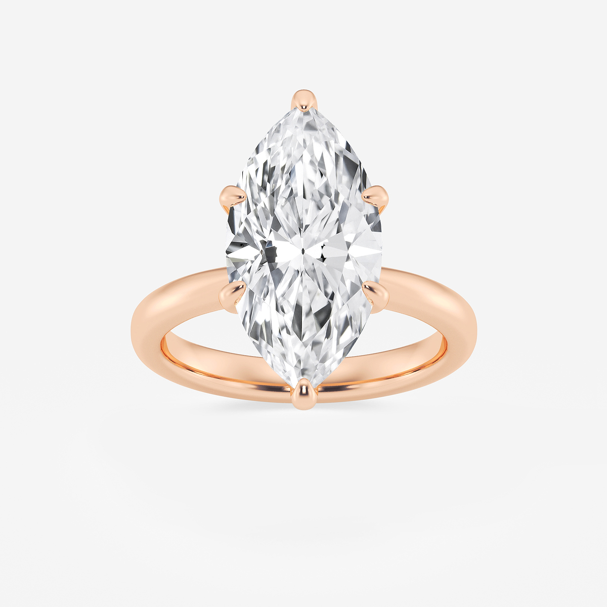 5 ctw Marquise Lab Grown Diamond Petite Solitaire Engagement Ring