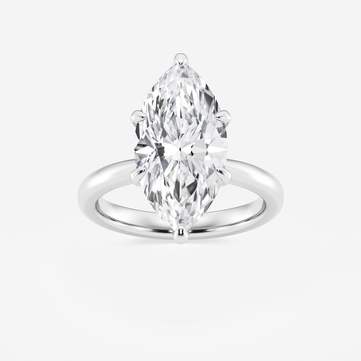 5 ctw Marquise Lab Grown Diamond Petite Solitaire Engagement Ring