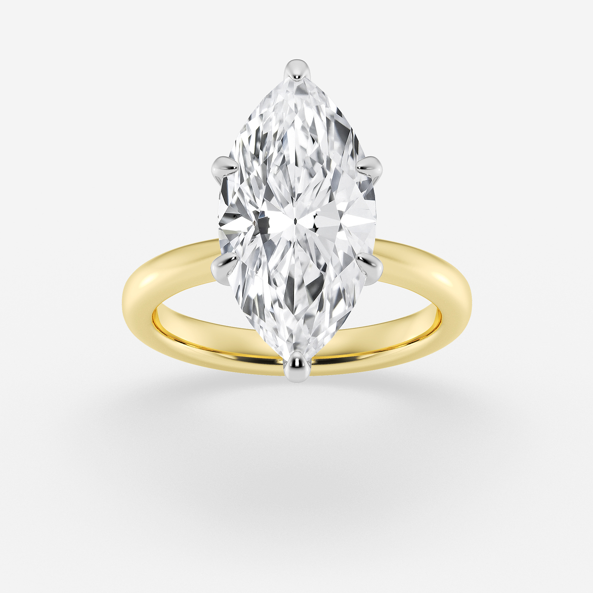 5 ctw Marquise Lab Grown Diamond Petite Solitaire Engagement Ring