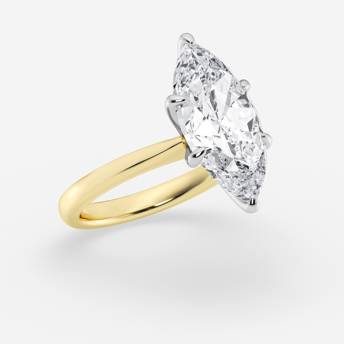 Additional Image 1 for  5 ctw Marquise Lab Grown Diamond Petite Solitaire Engagement Ring