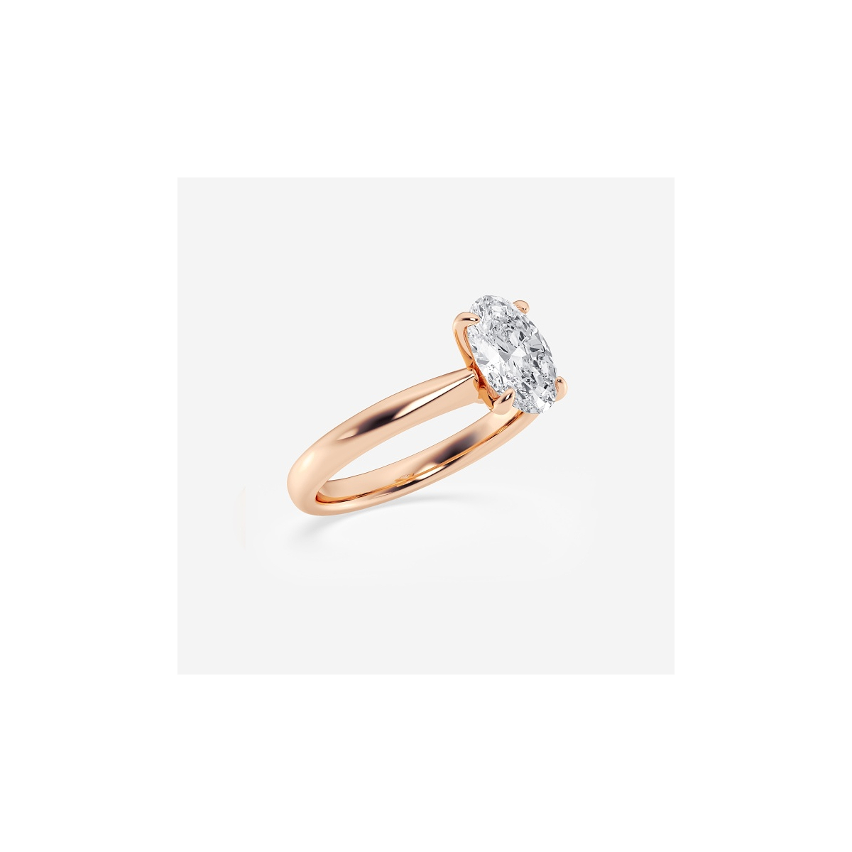 Additional Image 1 for  1 1/2 ctw Oval Lab Grown Diamond Petite Solitaire Engagement Ring