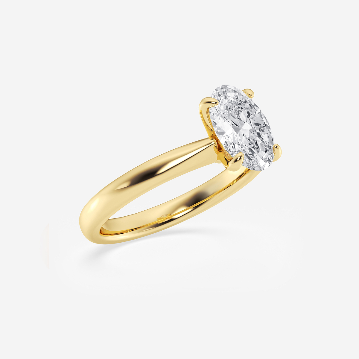 Additional Image 1 for  1 1/2 ctw Oval Lab Grown Diamond Petite Solitaire Engagement Ring