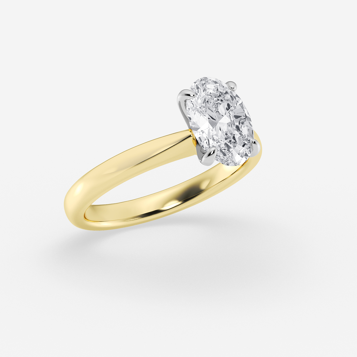 Additional Image 1 for  1 1/2 ctw Oval Lab Grown Diamond Petite Solitaire Engagement Ring