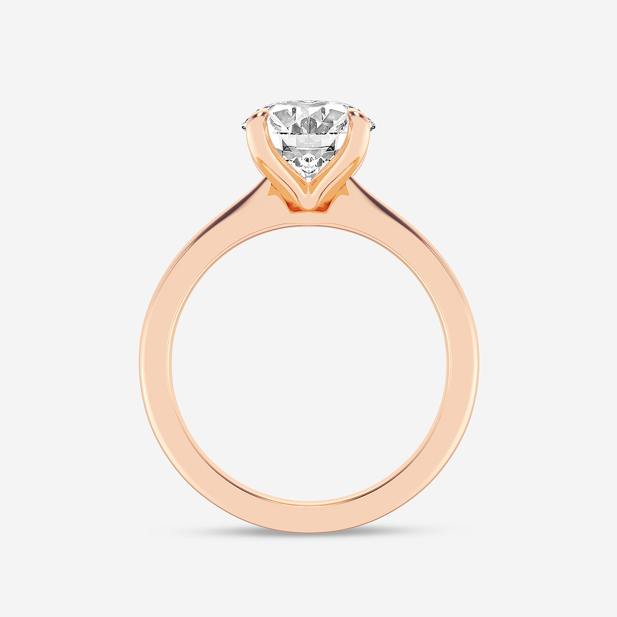 Additional Image 1 for  3 ctw Oval Lab Grown Diamond Petite Solitaire Engagement Ring