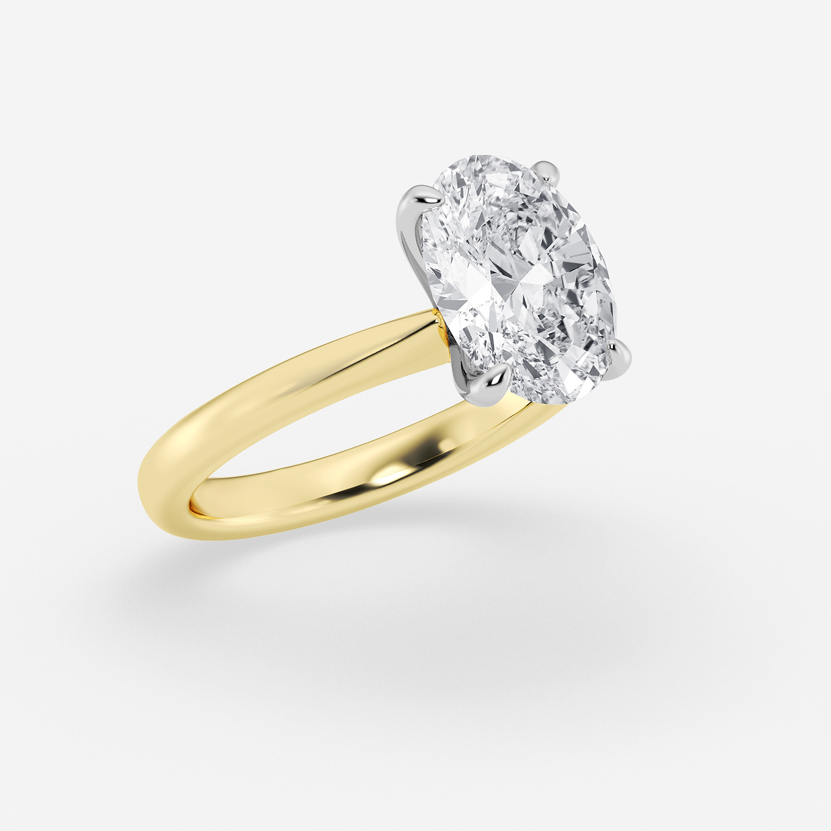 Additional Image 1 for  3 ctw Oval Lab Grown Diamond Petite Solitaire Engagement Ring