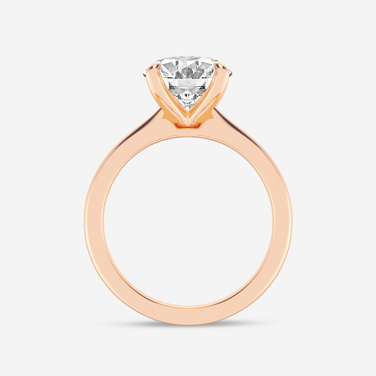 Additional Image 1 for  4 ctw Oval Lab Grown Diamond Petite Solitaire Engagement Ring